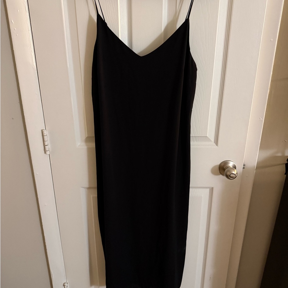 H&m linen Black Slip Dress